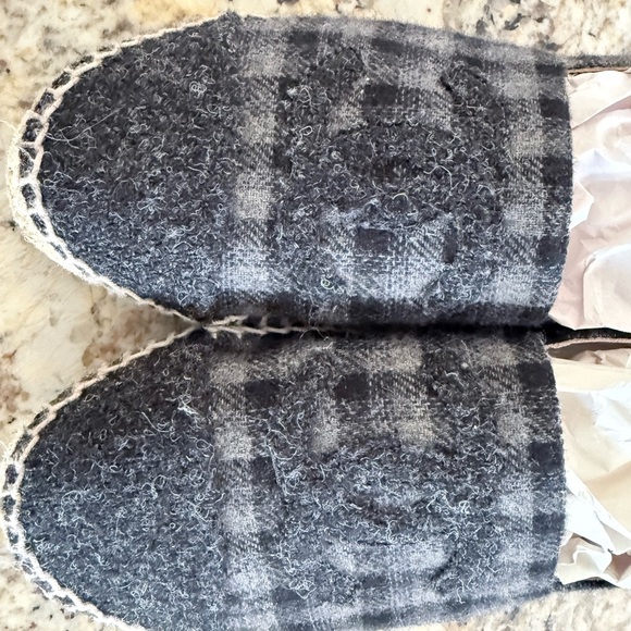 CHANEL Black and Gray Plaid Espadrilles